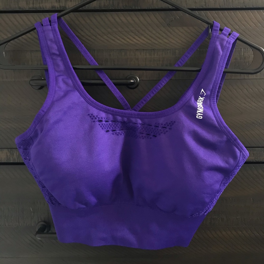 Gymshark Energy Seamless Crop Top/ Bra - Indigo